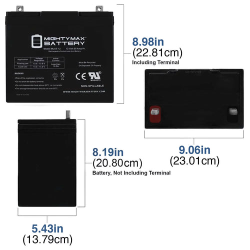 12V 55Ah Battery 2 Pack Q305