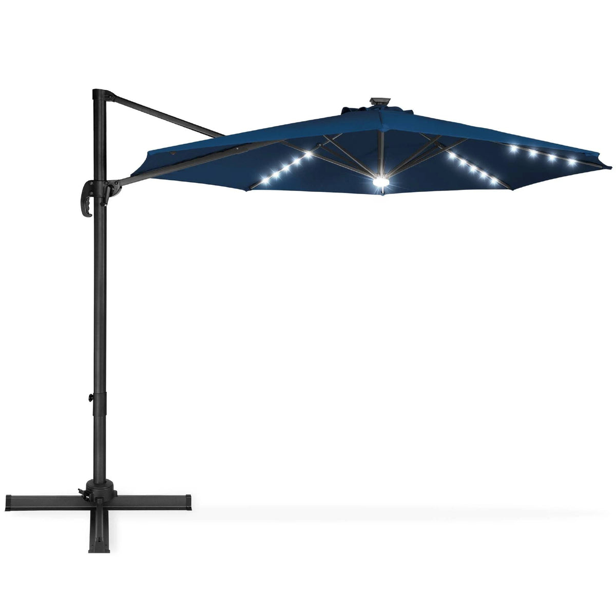Navy Blue Cantilever Offset Patio Umbrella Y114