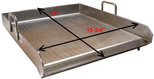 16" x 18" Stainless Steel Comal Flat Top Cooking Griddle Pack of 2 M85458