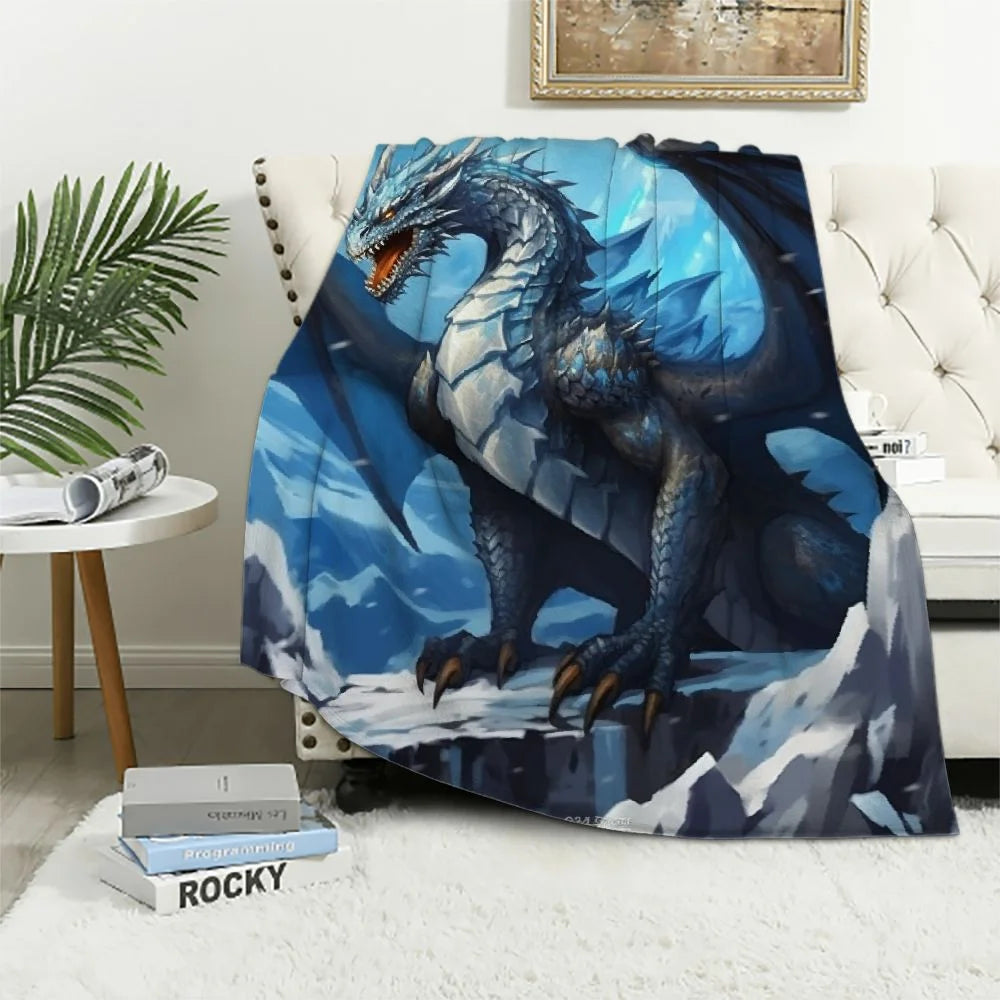 Dragon Throw Blanket Soft Cozy Warm Blanket A349