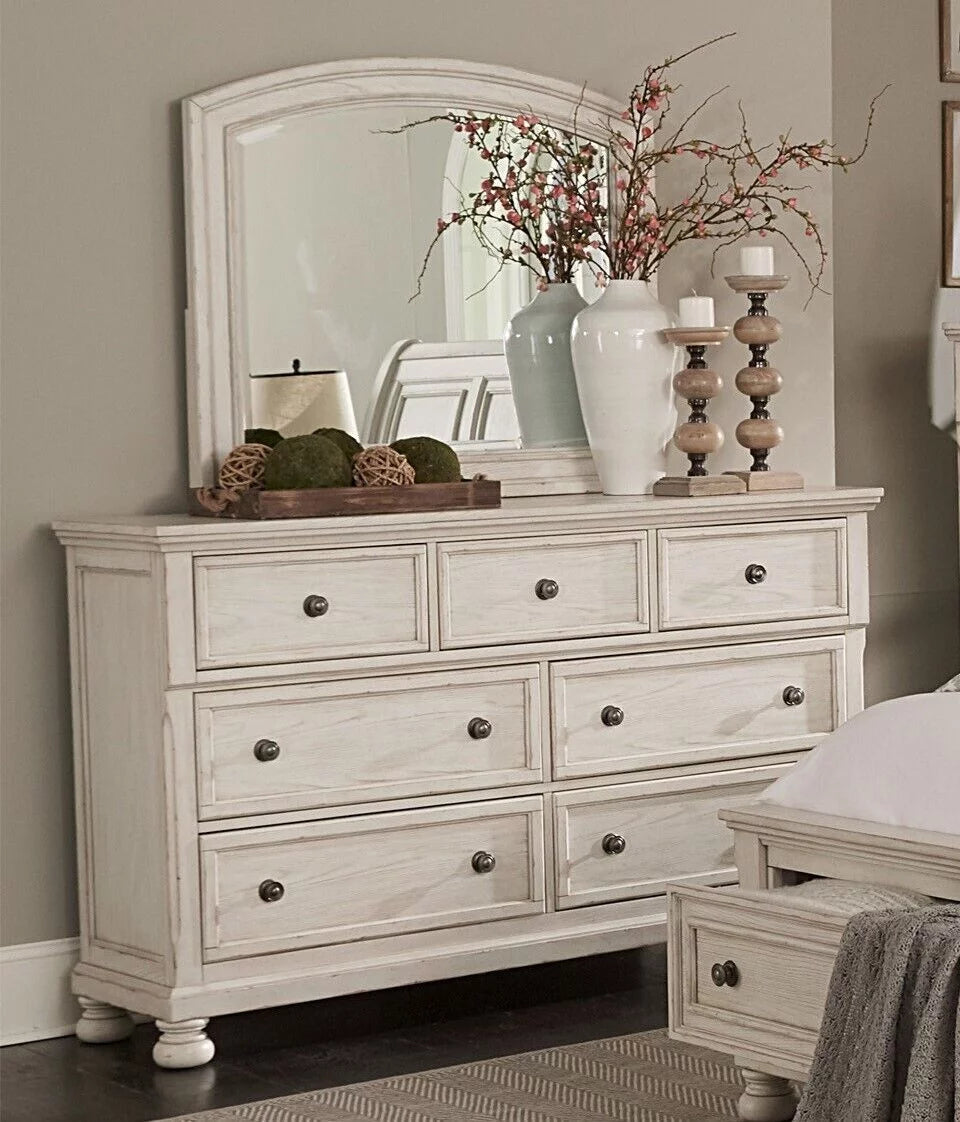 White 6pc King Storage Bed Set F310731