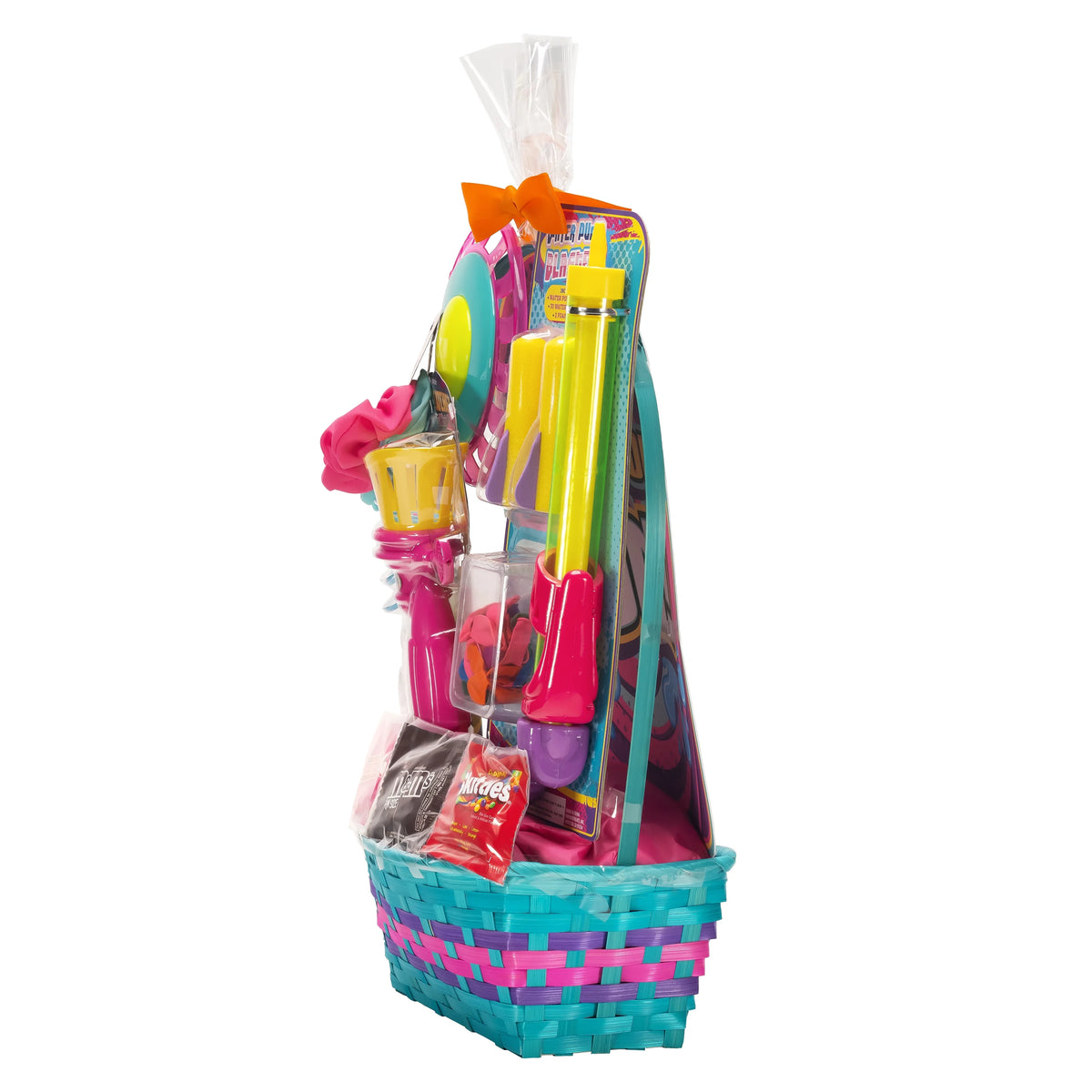 Easter Filled Basket with Plastic Toys and Candies P253104