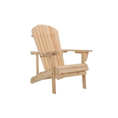 Natural Solid Wood Adirondack Chair N874