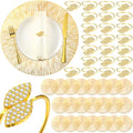 100 Set Gold 15 Inch Round Placemats and Napkin Rings Z7230