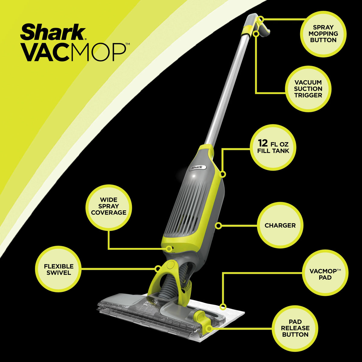 Cordless Hard Floor Vacuum Mop with Disposable Pads L48338