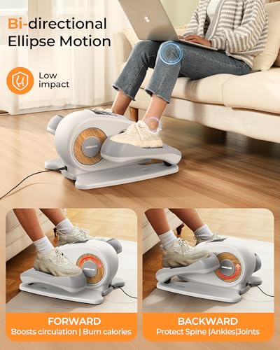 Under Desk Elliptical Electric Leg Exerciser with Remote Control T322