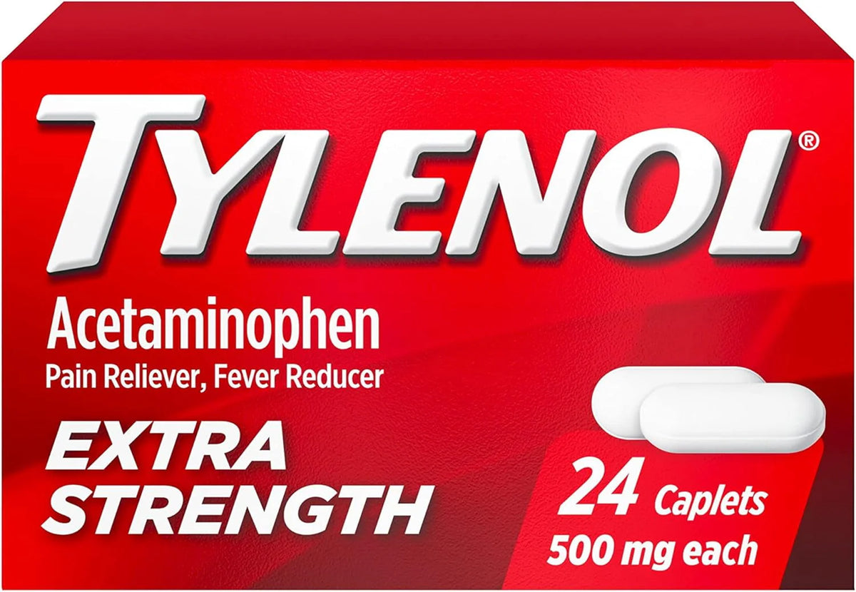 Extra Strength 500 mg Acetaminophen Caplets 100 Ct W552927