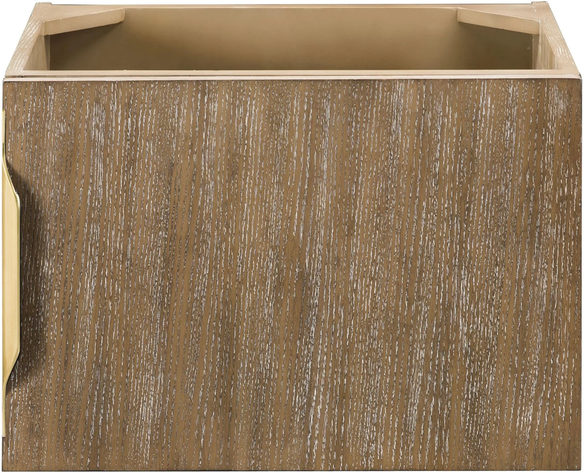 24" Wall Mounted Single Basin Hardwood Vanity D3828