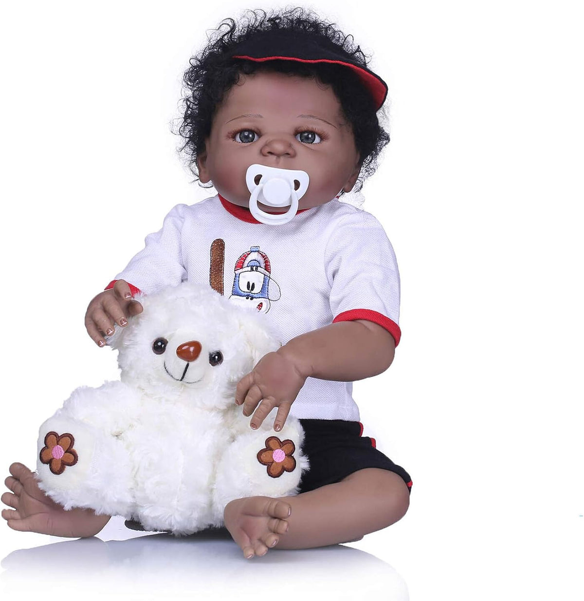 African American Twins Reborn Baby Dolls Silicone Vinyl Full Body Lifelike Waterproof Bathable Dolls Y687