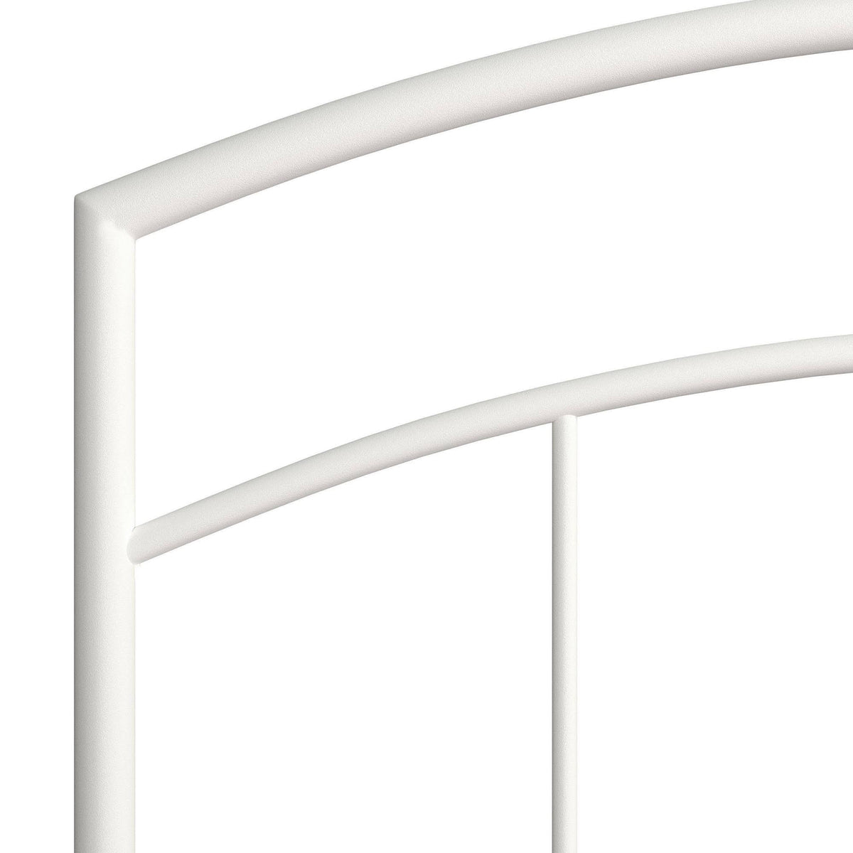Textured White Twin Metal Headboard with Frame K982