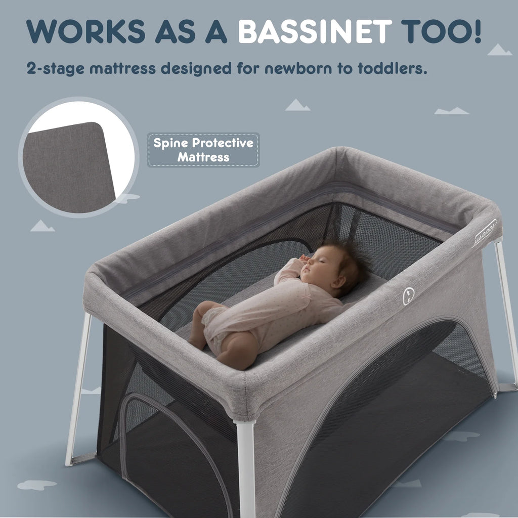 Portable Foldable Travel Crib with Mattress L35108