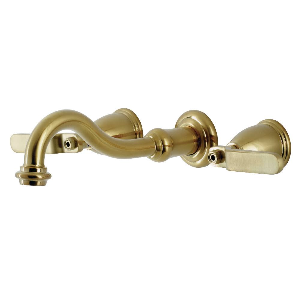 Brushed Brass Wall Mount Tub Faucet D309