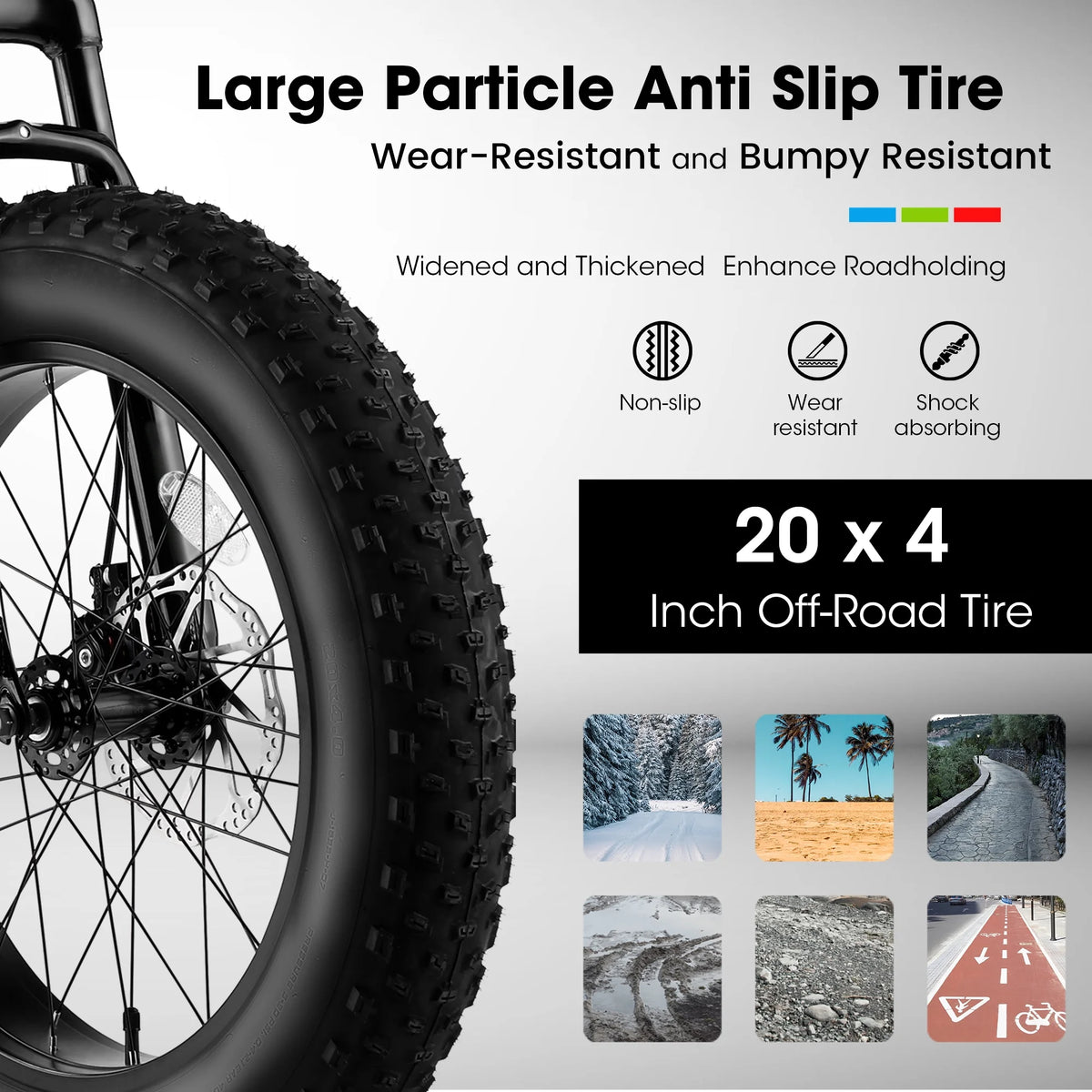 20'' 7 Speed Kids Mountain Bike with 4 inch Fat Tire R119