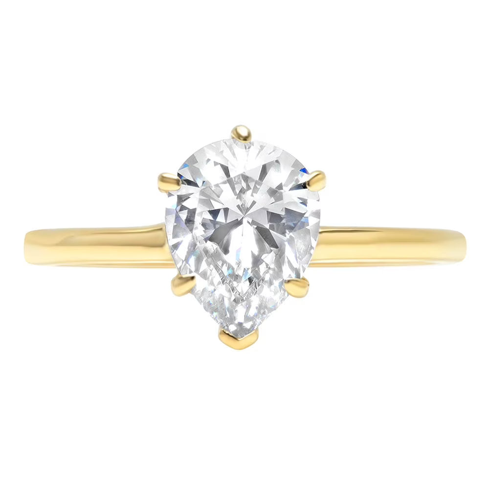 18K Yellow Gold Solitaire Engagement Ring L7058