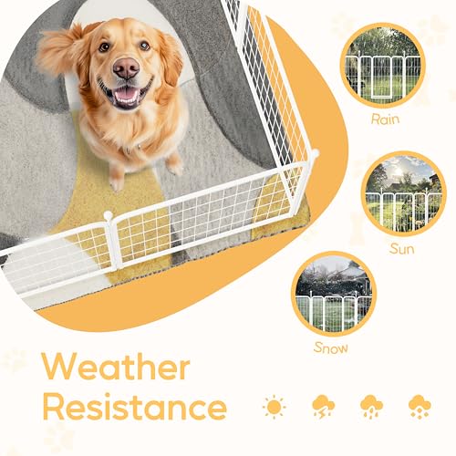32 Inch 8 Panels Heavy Duty Metal Dog Playpen Z962242