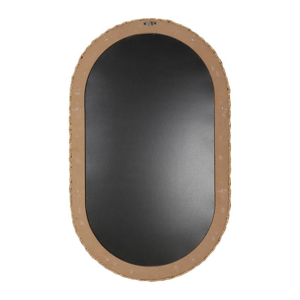 Oval Rattan Woven Wall Mirror U970739