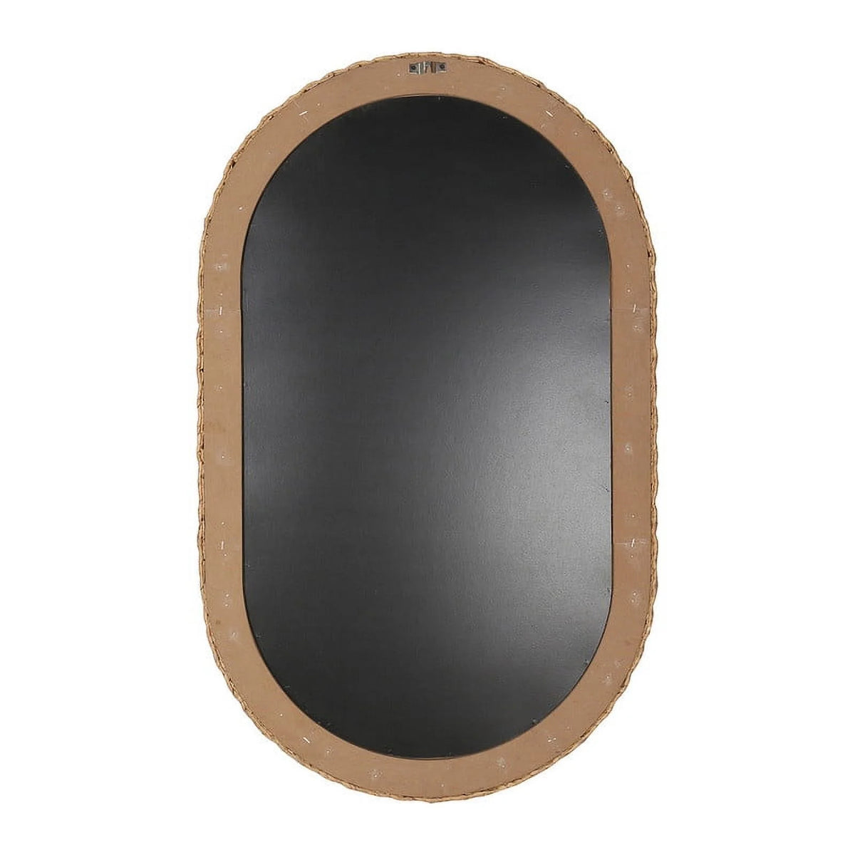 Oval Rattan Woven Wall Mirror U970739