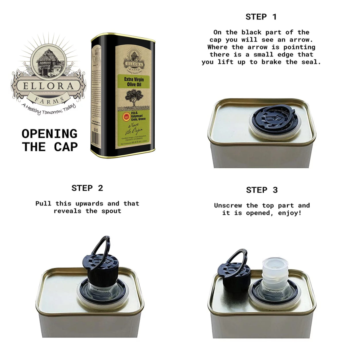 Greek Extra Virgin Olive Oil 33.8 oz Tin O3797