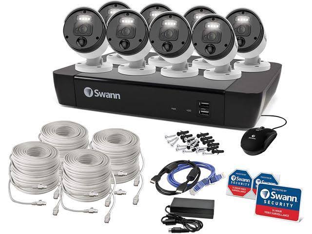8 Camera 8 Channels PoE NVR Wired Security Camera System D751