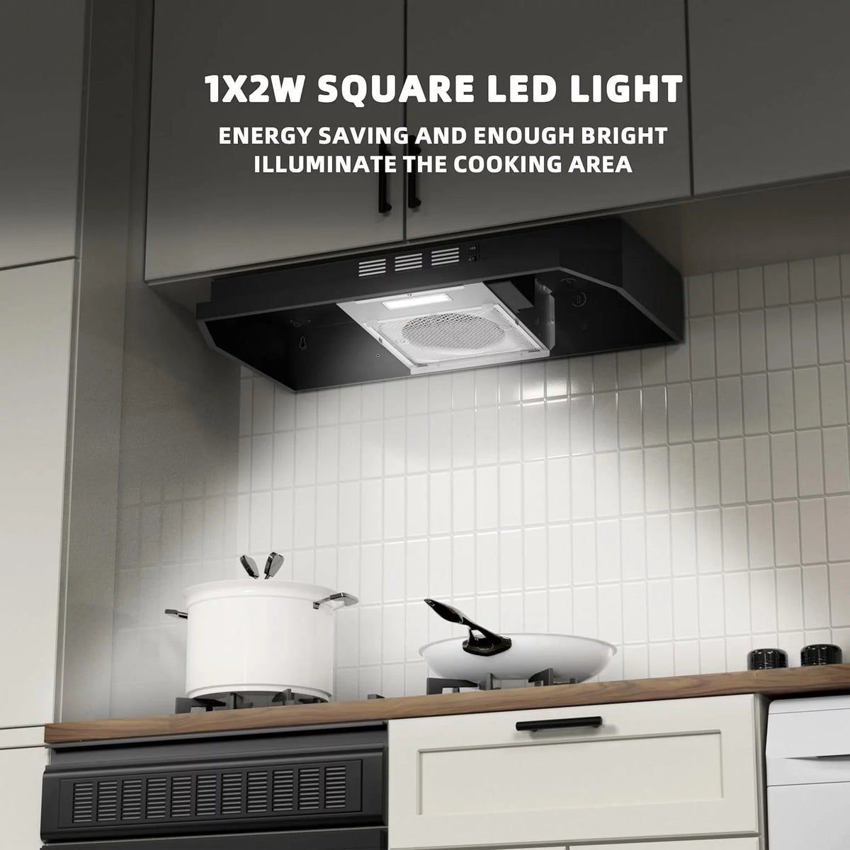 Black 30 inch Under Cabinet Range Hood with 300 CFM Y9110