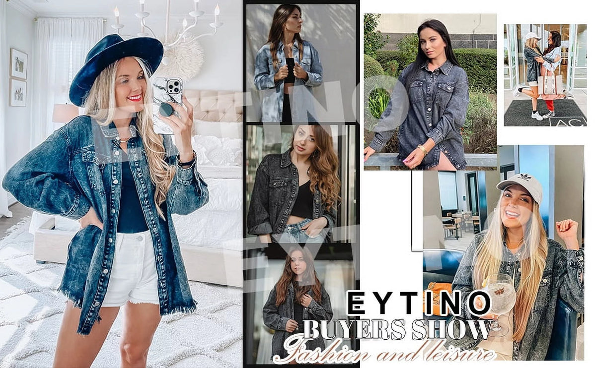Sky Blue Long Sleeve Loose Denim Jacket L851