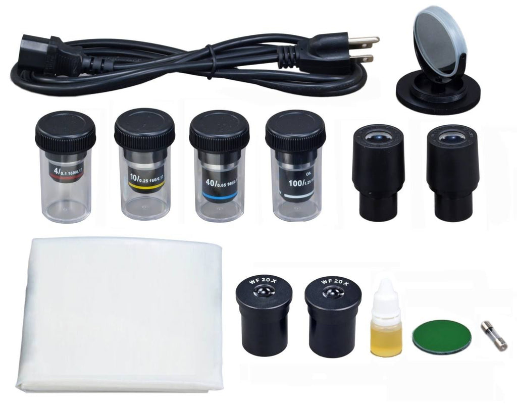 40X-2000X Trinocular Compound LED Microscope with 3MP USB Digital Camera M451