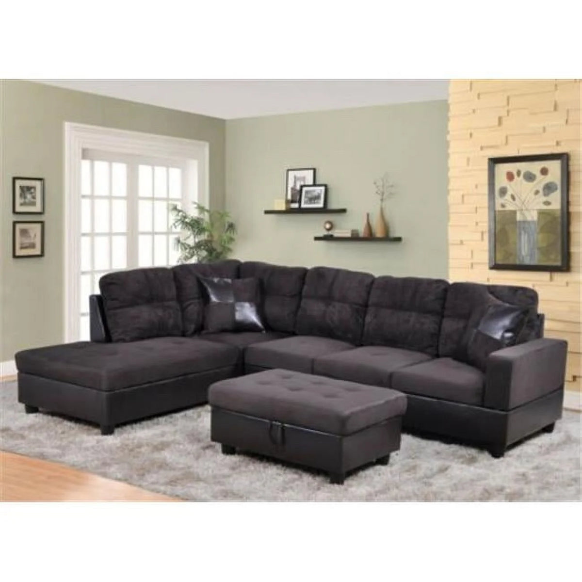 L Shape Left Hand Facing Sectional Sofa N17561