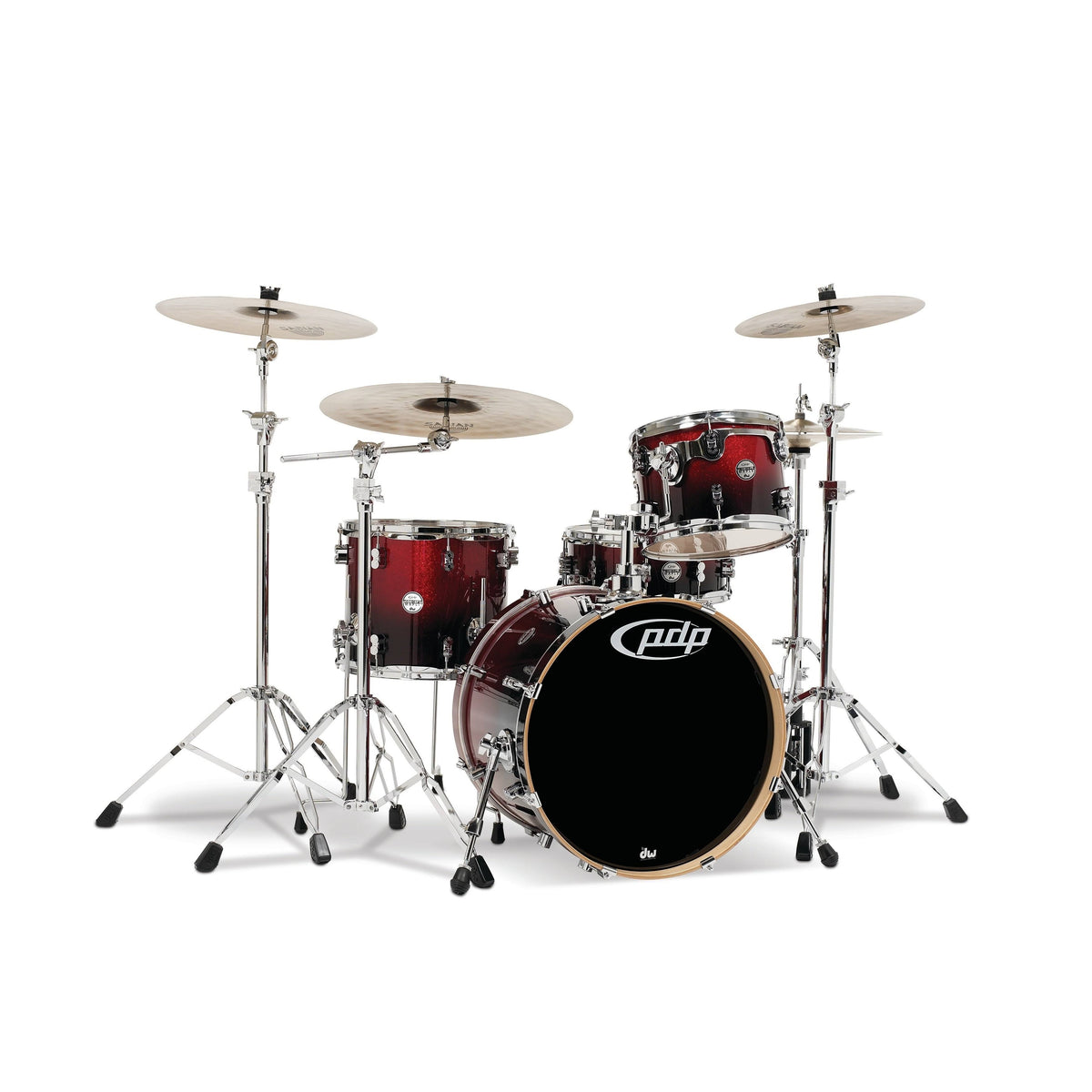 4-Piece Maple Shell Pack Red to Black Fade R63017