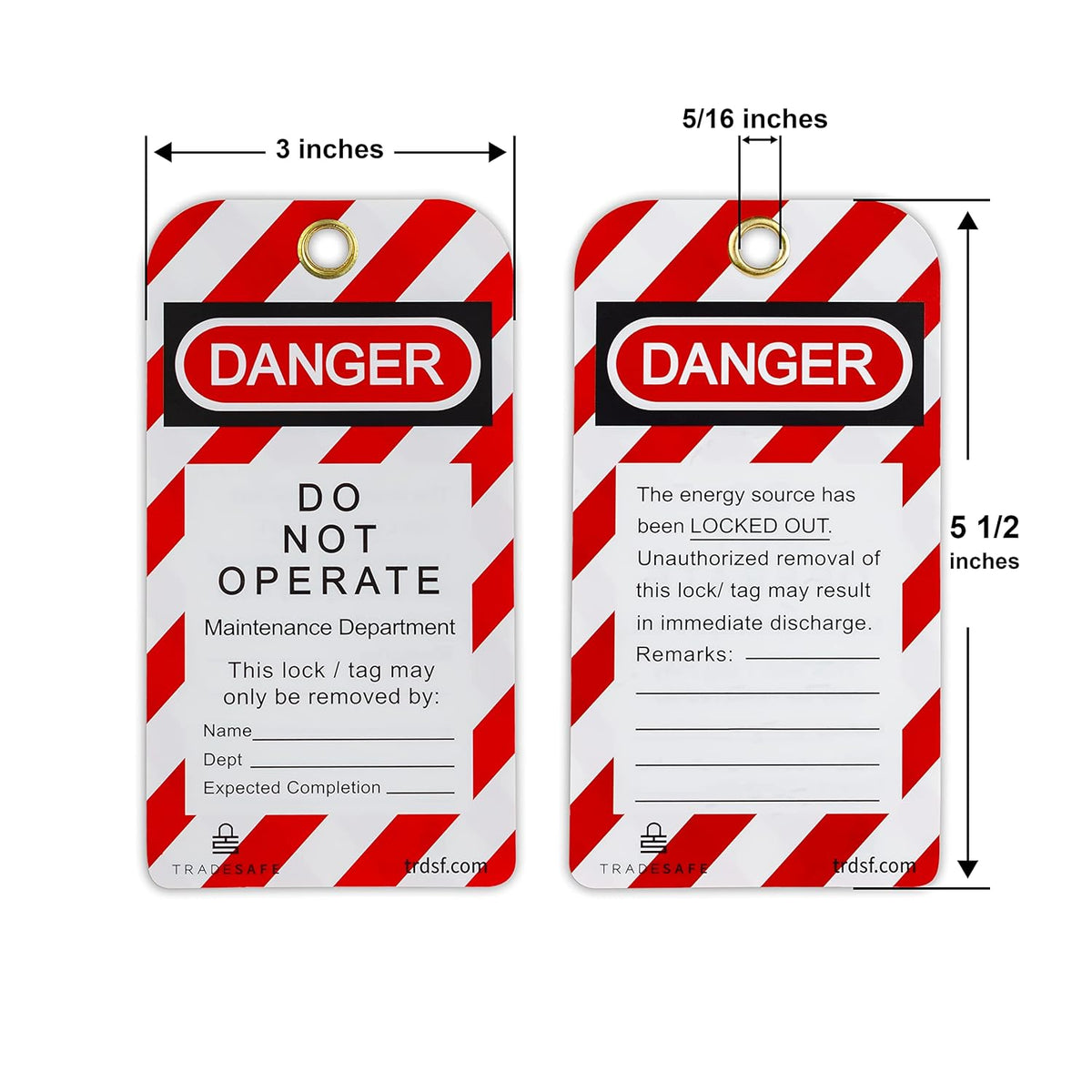 Lockout Tagout Kit with Hasps, Loto Tags, Red Safety Padlocks (2 Keys Per Lock) D40506