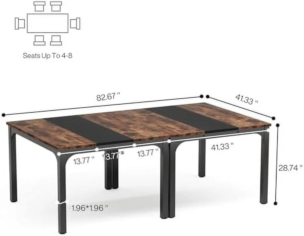 Computer Desk with Brown and Black Splice Board Q6395