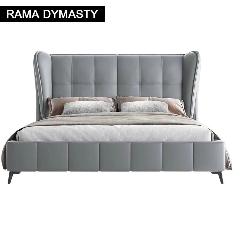 Genuine Leather King Queen Size Bed Q1108