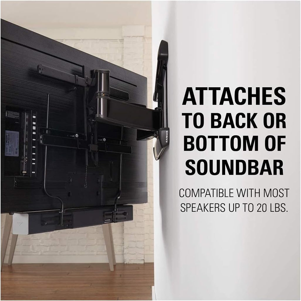 Soundbar Mount Bracket, Height & Depth Adjust, Supports Sound Bars Up To 20 lbs, Pack of 2 B962220