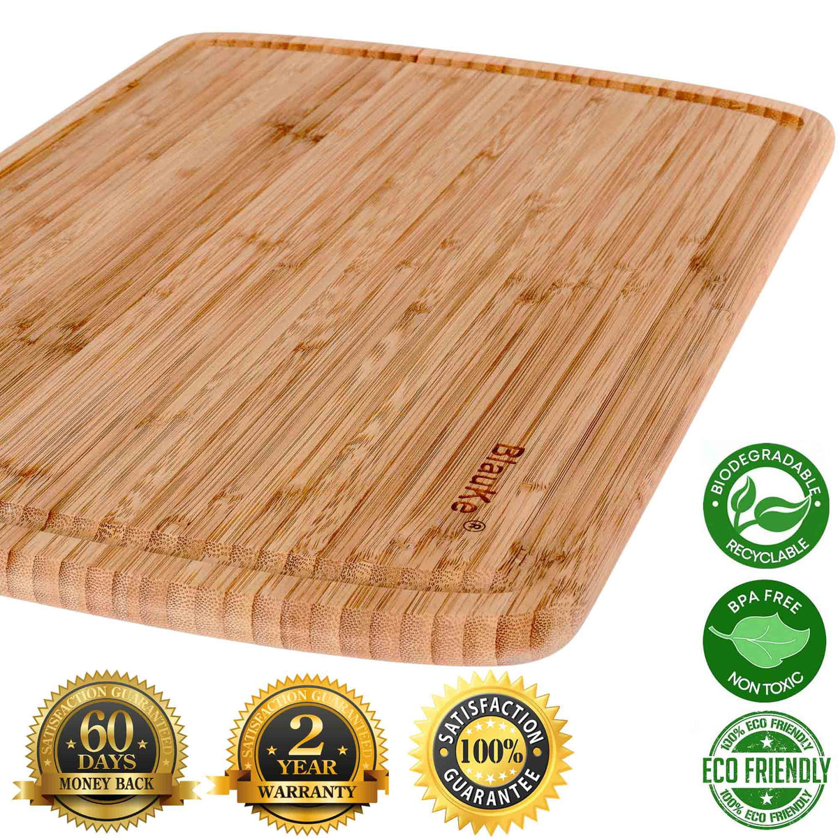 18x12" Bamboo Cutting Board with Juice Groove I97743