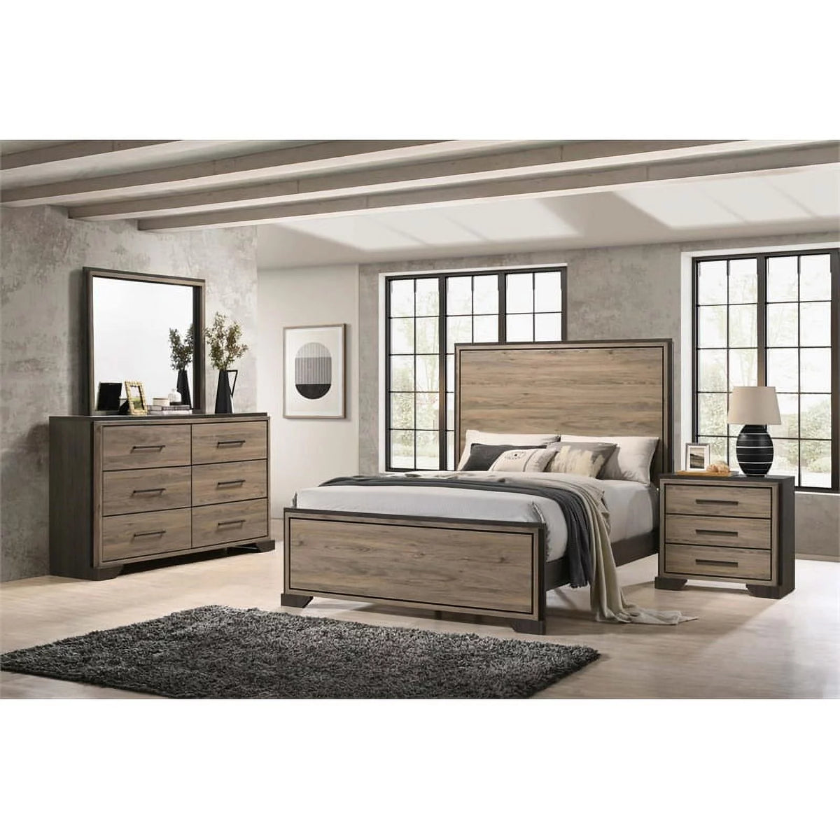 4-piece Wood California King Bedroom Set Z497332