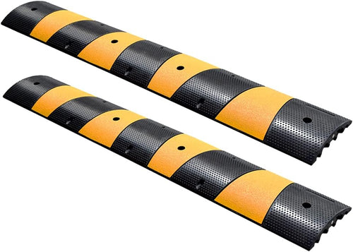 2 Channel Rubber Speed Humps with Reflective Yellow Targets, 1 Pack T78251