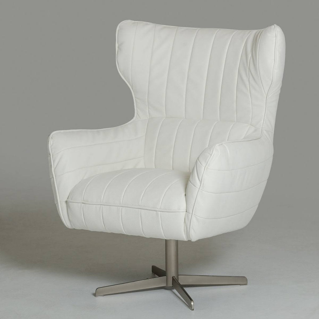 White Eco-Leather Accent Chair A4813