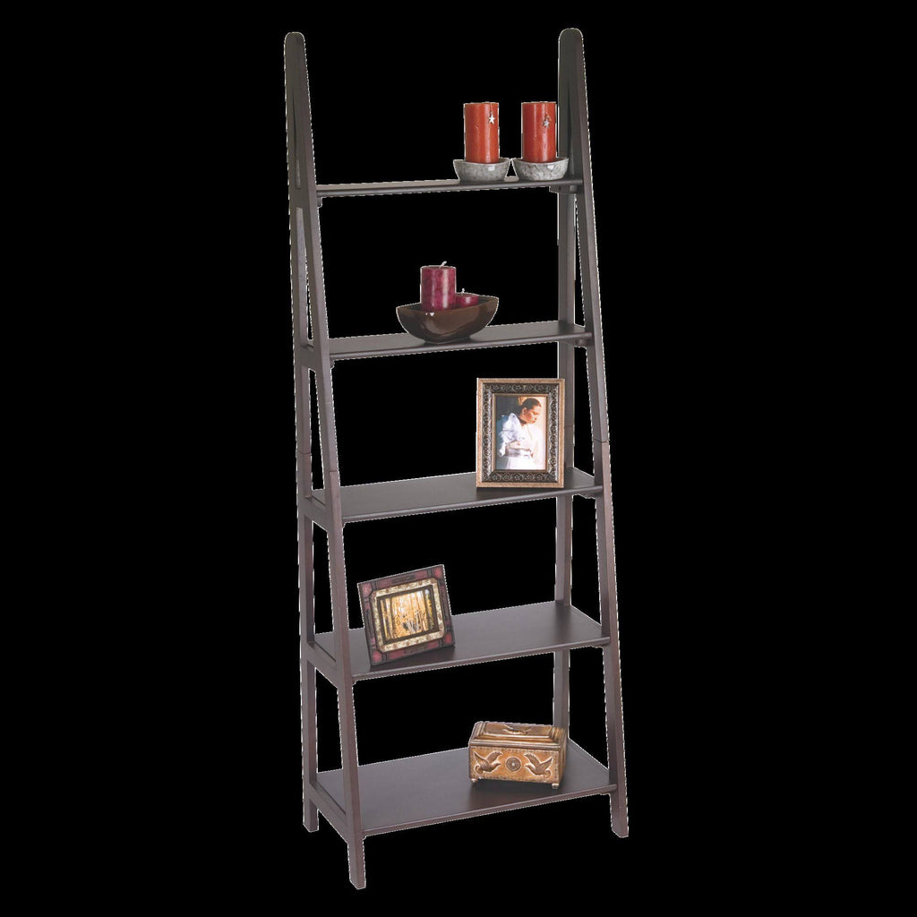 Espresso Ladder Bookcase R5717