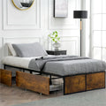 Twin Metal Platform Bed Frame with 2 XL Storage Drawers V6582