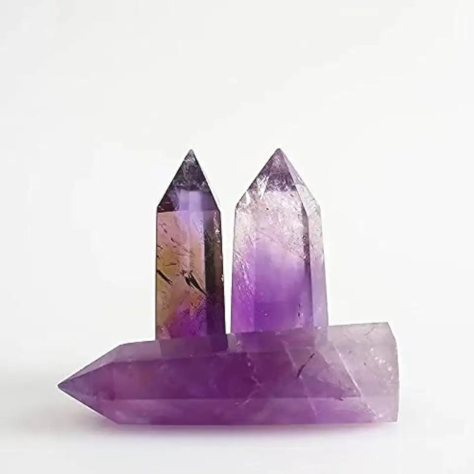 3pc Natural Amethyst Crystal Wand U821