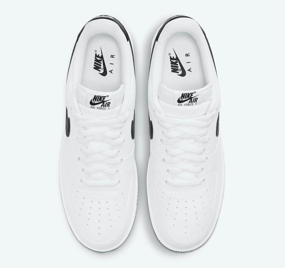 White Black Leather Sneaker Shoes Z6918
