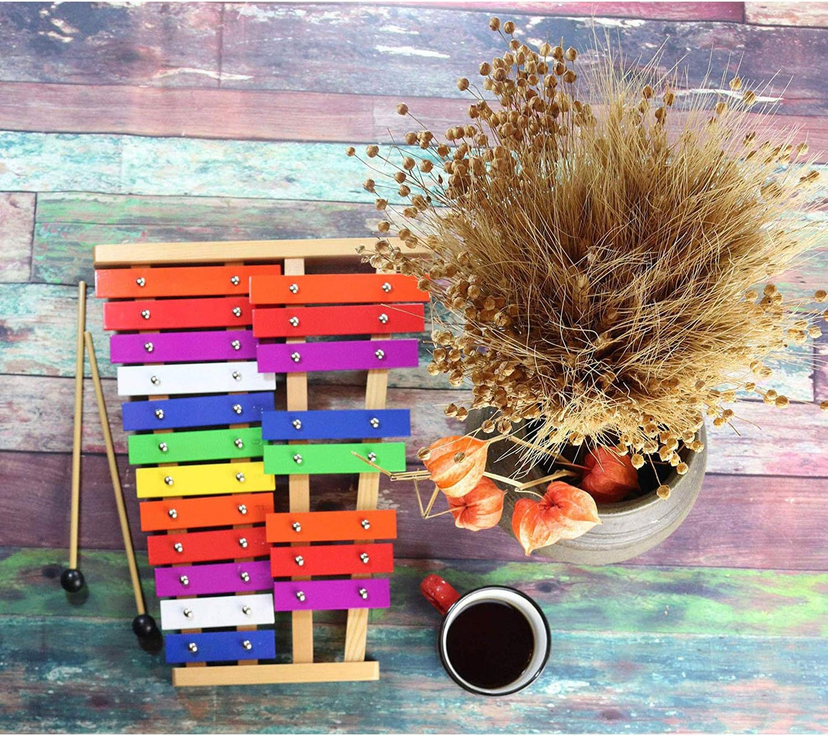 20 Note Chromatic Metal Glockenspiel with Sheet Music Cards V2640
