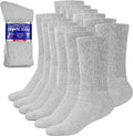 Loose Fit Non-Binding Cotton Crew Socks 6 Pairs F996956