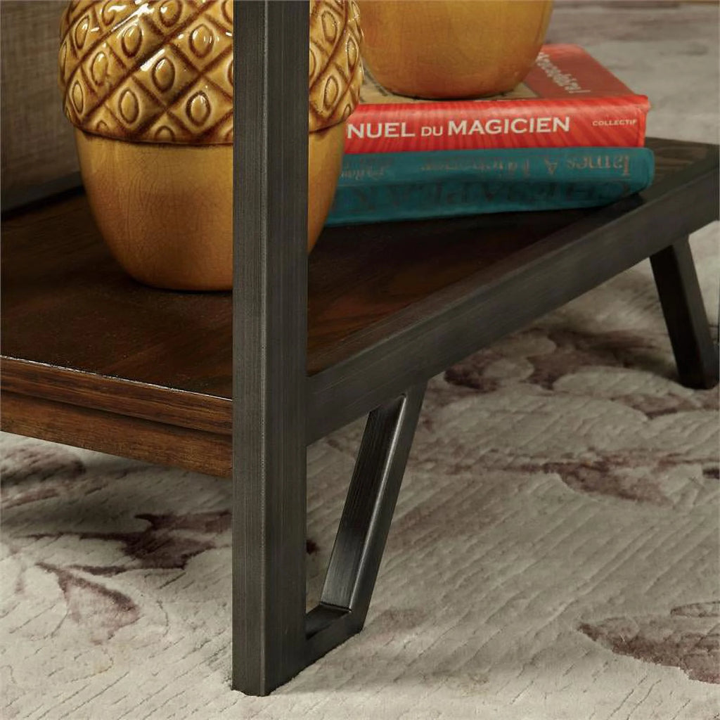 Rustic Wood 1-Drawer Side Table H587