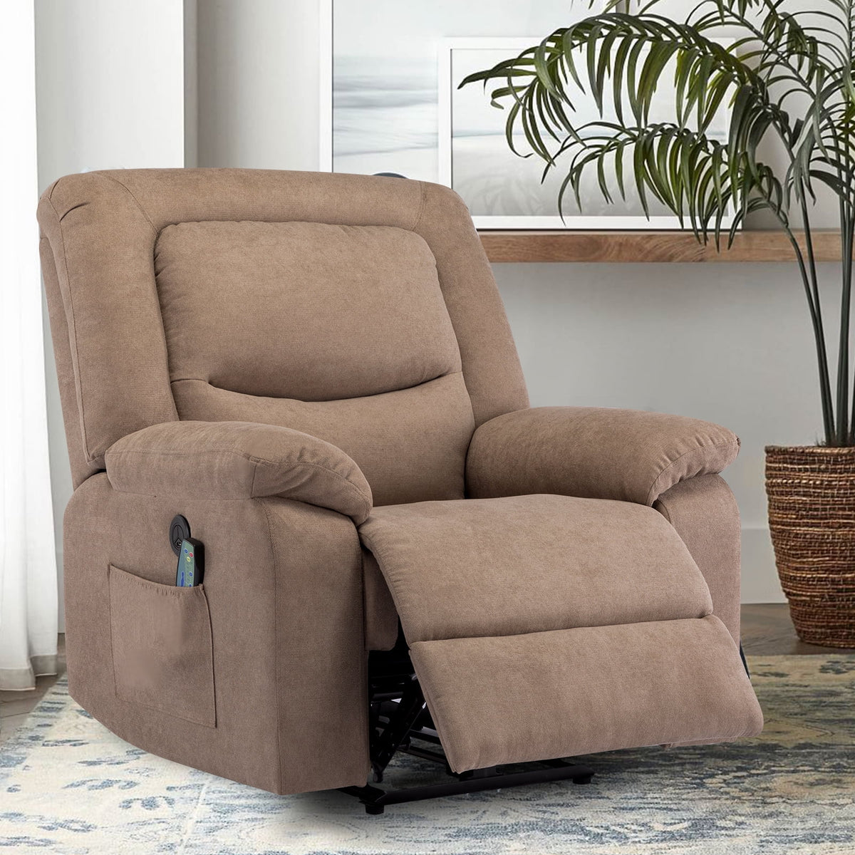 Fabric Electric Recliner Chair with USB Charge Port E392