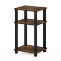 3-Tier End Table, Amber Pine/Black V5249