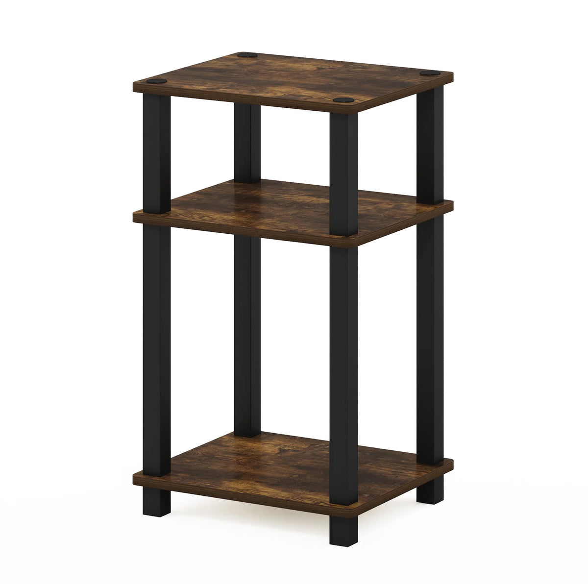 3-Tier End Table, Amber Pine/Black V5249