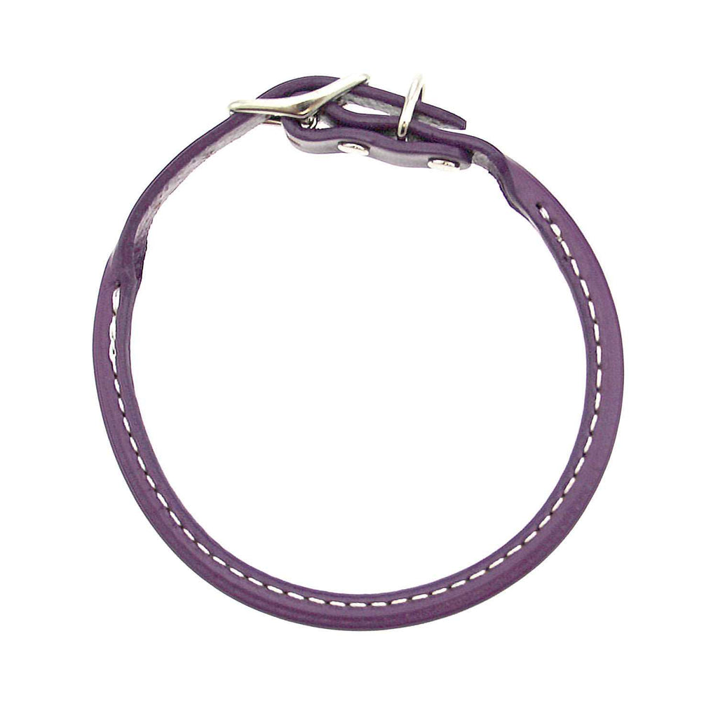 Leather Rolled Dog Collar M563