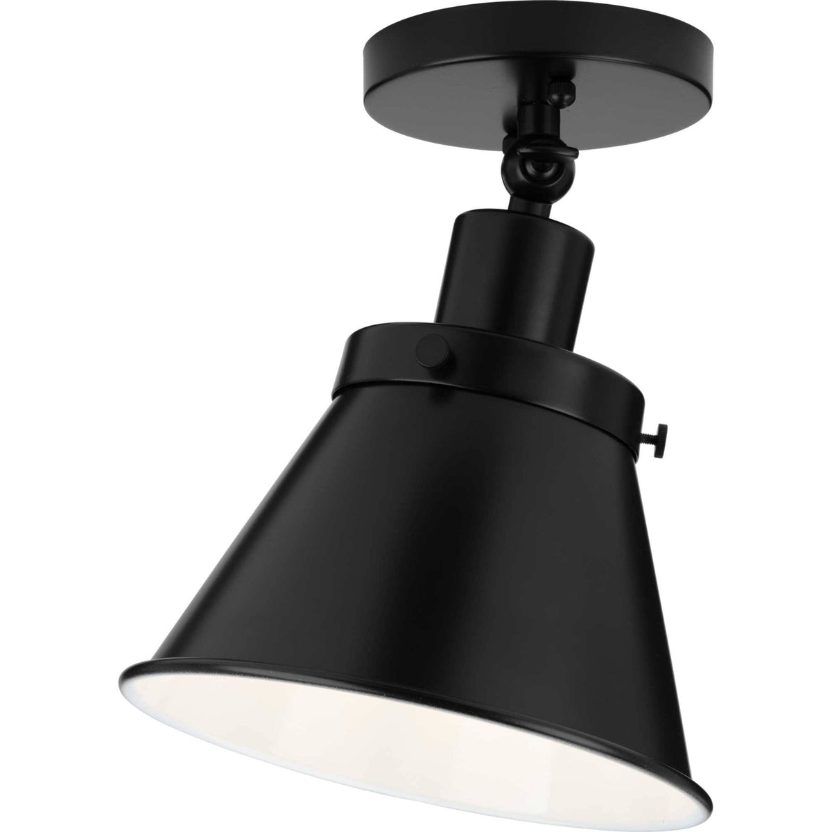 1-Light Matte Black Flush Mount R46061