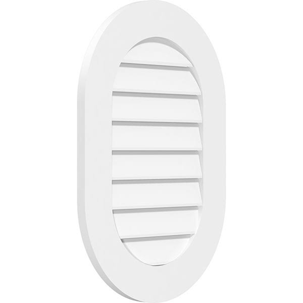 18x22W x 38x22H Vertical Round Ended Surface Mount PVC Gable Vent J111990