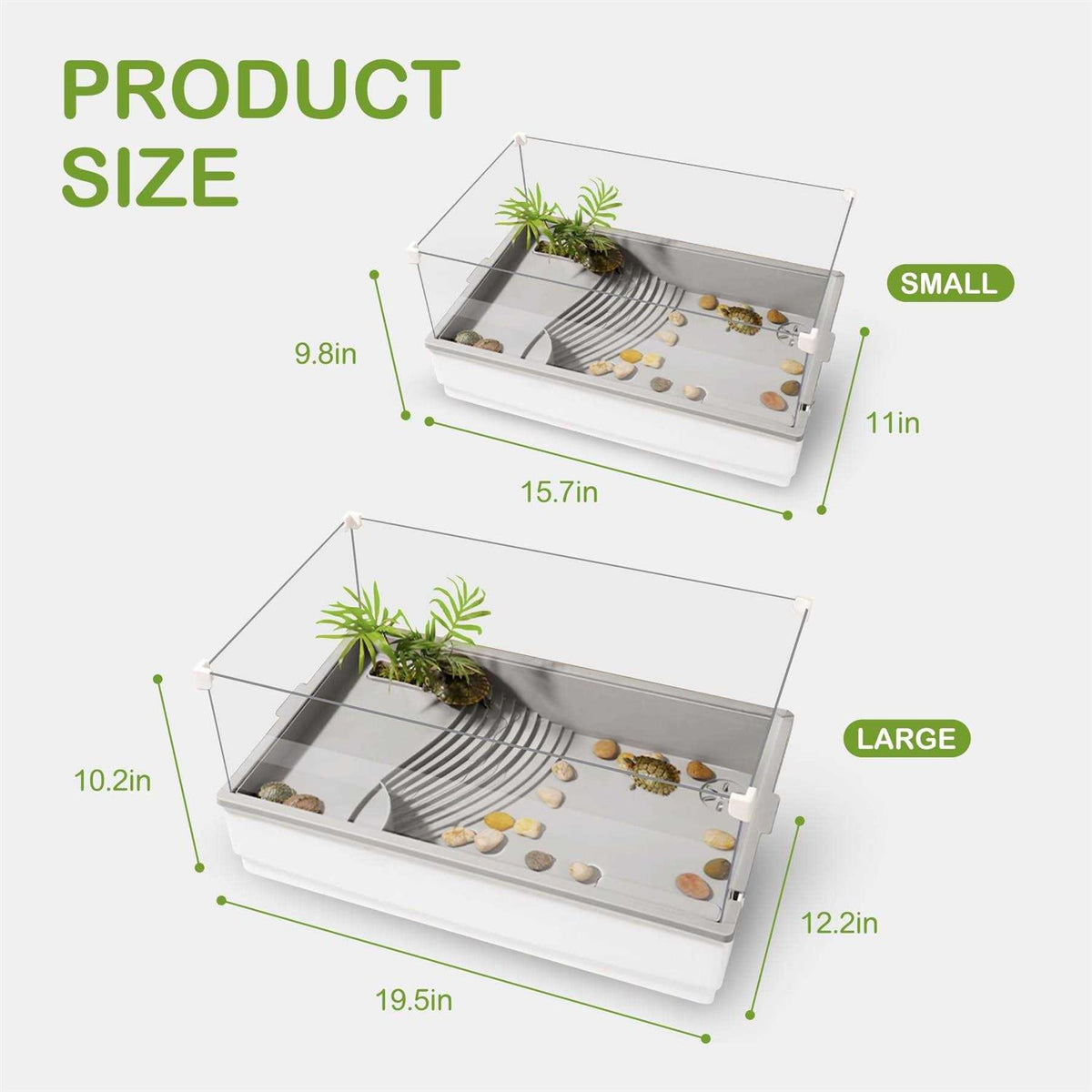 Acrylic Aquatic Turtle Tank Habitat Starter Kit Q649484